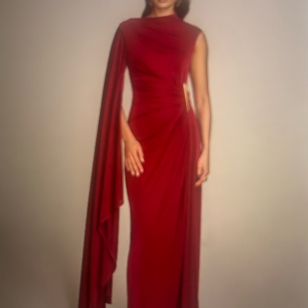 Donna Karan One Shoulder Burgundy Dress
NWT